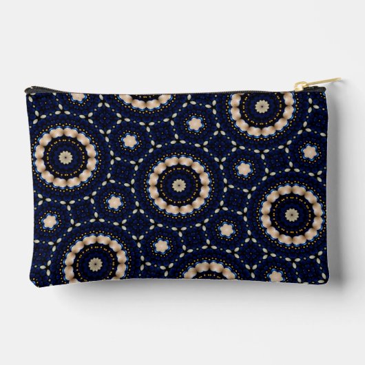 Trendy Modern Sapphire & Pearls Abstracte Dot Art Etui (Achterkant)