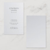 Trendy Modern Schoon Ontwerp Zilver Glamour Luxe Visitekaartje (Voorkant / Achterkant)