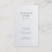 Trendy Modern Schoon Ontwerp Zilver Glamour Luxe Visitekaartje (Voorkant)