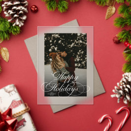 Trendy Modern Script & Arch 1 Photo Christmas Card Acryl Uitnodigingen
