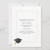 Trendy Modern Script Arch Photo Graduation  Aankondiging (Achterkant)