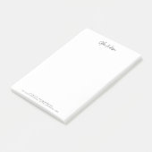 Trendy Modern Script minimalistisch gepersonalisee Post-it® Notes (Schuin)