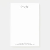 Trendy Modern Script minimalistisch gepersonalisee Post-it® Notes (Voorkant)
