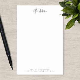 Trendy Modern Script minimalistisch gepersonalisee Post-it® Notes