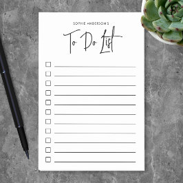 Trendy modern script minimalistisch to do list post-it® notes