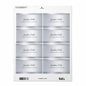 Trendy Modern Script Silver Sjabloon Shipping Cool Etiket (Full Sheet)