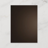 Trendy Modern Sepia Brown Monogram Visitekaartje (Achterkant)