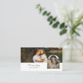 Trendy Modern Simple 2 Foto's Fotograaf Visitekaartje (Staand voorkant)