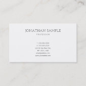 Trendy Modern Simple Design Elegant Plain Luxury Visitekaartje (Voorkant)