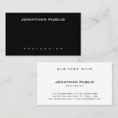 Trendy Modern Simple Elegant Black White Sjabloon Visitekaartje (Voorkant / Achterkant)