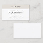 Trendy Modern Simple Elegant Professional Sjabloon Visitekaartje (Voorkant / Achterkant)