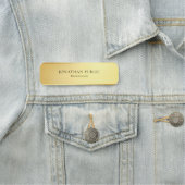 Trendy Modern Simple Glamour Gold Sjabloon Chic Naamplaatje (In situ)