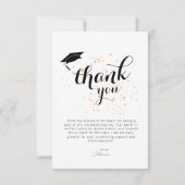 Trendy Modern Simple Photo Afstuderen Bedankkaart (Achterkant)