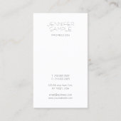 Trendy Modern Simple Professional Elegant Sjabloon Visitekaartje (Achterkant)