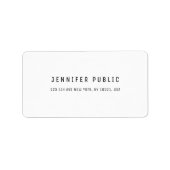 Trendy Modern Simple Professional Minimalist Etiket (Voorkant)