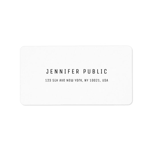 Trendy Modern Simple Professional Minimalist Etiket (Voorkant)