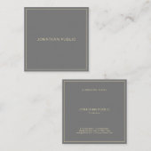 Trendy Modern Simple Professional-Sjabloon Luxe Vierkante Visitekaartje (Voorkant / Achterkant)