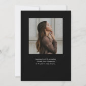 Trendy Modern Simple Script Two Photo Afstuderen Aankondiging (Achterkant)