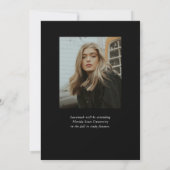 Trendy Modern Simple Script Two Photo Afstuderen Aankondiging (Achterkant)