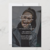 Trendy Modern Simple Script Two Photo Afstuderen Kaart (Achterkant)