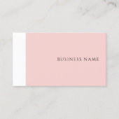 Trendy Modern Simple Sjabloon Blush Pink Elegant Visitekaartje (Voorkant)