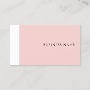 Trendy Modern Simple Sjabloon Blush Pink Elegant Visitekaartje