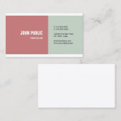 Trendy Modern Simple Sjabloon Elegant Colors Visitekaartje (Voorkant / Achterkant)