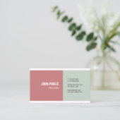Trendy Modern Simple Sjabloon Elegant Colors Visitekaartje (Staand voorkant)