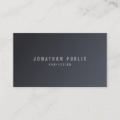 Trendy Modern Simple Template Elegant Dark Grey Visitekaartje (Voorkant)