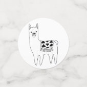 Trendy Modern Sketchy Aztec Llama Baby shower Confetti (Kleine voorkant)