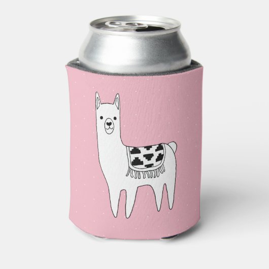 Trendy Modern Sketchy Aztec Llama Blikjeskoeler (Blikje Achterkant)