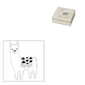 Trendy Modern Sketchy Aztec Llama Rubberstempel (Gestempeld)