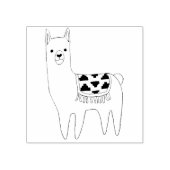 Trendy Modern Sketchy Aztec Llama Rubberstempel (Afrduk)