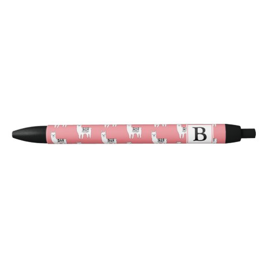 Trendy Modern Sketchy Aztec Llama Zwarte Inkt Pen (Voorkant)