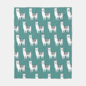Trendy Modern Sketchy Llama Patroon Fleece Deken (Voorkant)