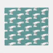 Trendy Modern Sketchy Llama Patroon Fleece Deken (Voorkant (Horizontaal))