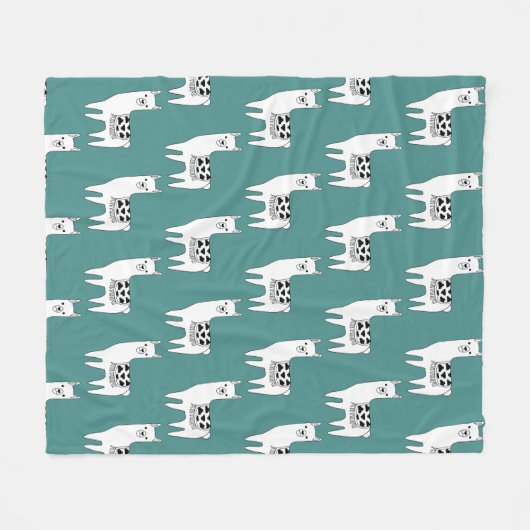 Trendy Modern Sketchy Llama Patroon Fleece Deken (Voorkant (Horizontaal))