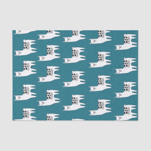 Trendy Modern Sketchy Llamas Tissuepapier (Voorkant)