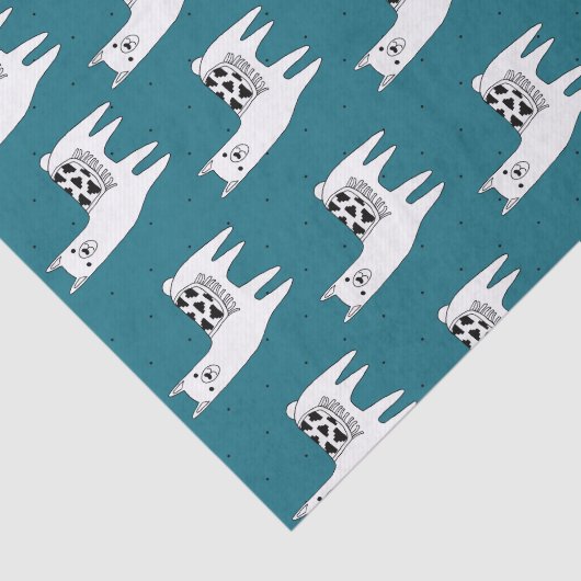 Trendy Modern Sketchy Llamas Tissuepapier (Detail)