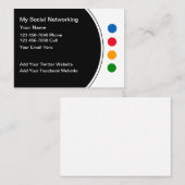 Trendy Modern Social Networking Business Cards Visitekaartje (Voorkant / Achterkant)