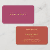 Trendy Modern Sophisticated Sjabloon Professional Visitekaartje (Voorkant / Achterkant)