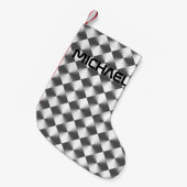  Trendy Modern Space Grey Pattern Kleine Kerstsok (Voorkant (Hangend))