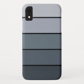Trendy Modern Space Grey Stripes Case-Mate iPhone Case (Achterkant)
