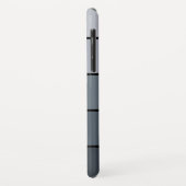 Trendy Modern Space Grey Stripes Case-Mate iPhone Case (Achterkant/links)