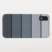 Trendy Modern Space Grey Stripes Case-Mate iPhone Case (Achterkant (horizontaal))