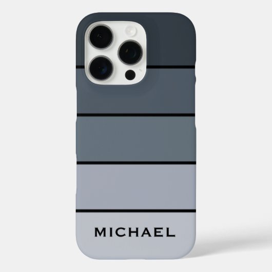 Trendy Modern Space Grey Stripes Case-Mate iPhone Case (Achterkant)
