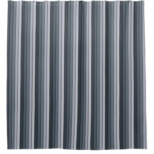 Trendy Modern Space Grey Stripes Douchegordijn (Voorkant)