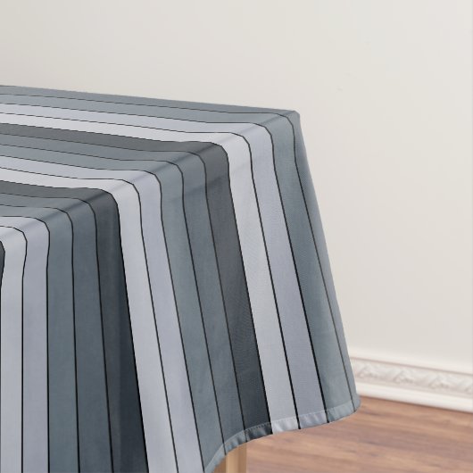 Trendy Modern Space Grey Stripes Tafelkleed (Voorbeeld)