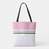 Trendy modern stijlvol eenvoudig Retro Stripes ges Tote Bag (Achterkant)