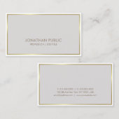 Trendy Modern Stijlvol Klein Gold Plain Luxury Visitekaartje (Voorkant / Achterkant)